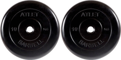 Набор дисков для штанги MB Barbell Atlet d26 10кг (2шт, черный) - 