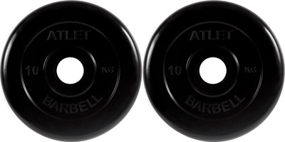 Набор дисков для штанги MB Barbell Atlet d51 10кг (2шт, черный) -