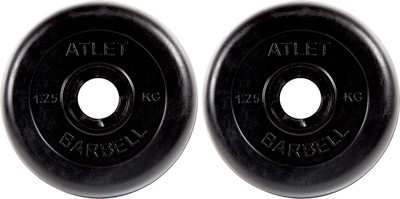 Набор дисков для штанги MB Barbell Atlet d31 1.25кг (2шт, черный) -
