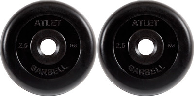 Набор дисков для штанги MB Barbell Atlet d31 2.5кг (2шт, черный) -
