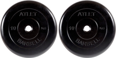 Набор дисков для штанги MB Barbell Atlet d31 10кг (2шт, черный) - 