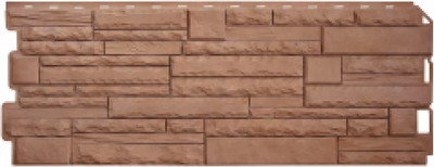 Сайдинг Альта-профиль Камень скалистый ЭКО Терракотовый (1.1x0.43м) -