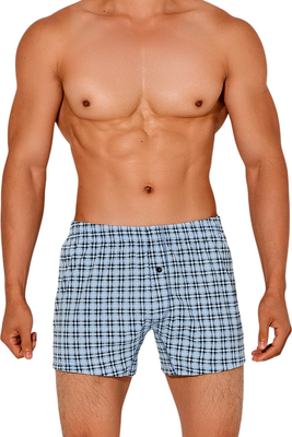 Трусы мужские Mark Formelle 411152 (р.102-112, клетка на серо-голубом) -