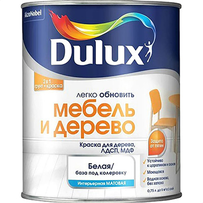 Краска Dulux Luxium Мебель и Дерево BW