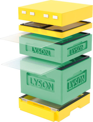 Улей Lyson Дадан На 12 Рамок / K122GY (зеленый/желтый) -