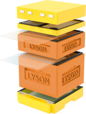 Улей Lyson Дадан На 12 Рамок / K122ORY (оранжевый/желтый) -