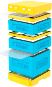 Улей Lyson Дадан На 12 Рамок / K123BY (синий/желтый) - 