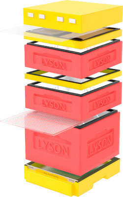 Улей Lyson Дадан На 12 Рамок / K123RDY (красный/желтый) - 