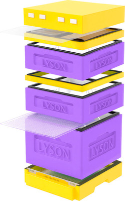Улей Lyson Дадан На 12 Рамок / K123PUY (фиолетовый/желтый) - 