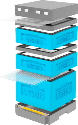 Улей Lyson Дадан На 12 Рамок / K123BG (синий/серый) - 
