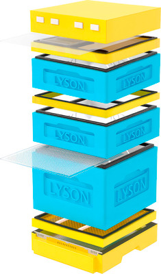 Улей Lyson Дадан На 12 Рамок / K124BY (синий/желтый) -