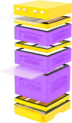 Улей Lyson Дадан На 12 Рамок / K124PUY (фиолетовый/желтый) -