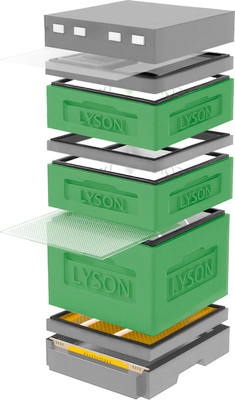 Улей Lyson Дадан На 12 Рамок / K124GG (зеленый/серый) -