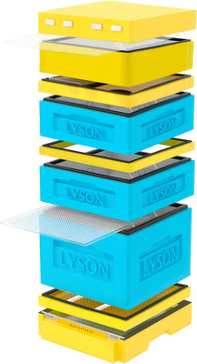 Улей Lyson Дадан На 12 Рамок / K125BY (синий/желтый) - 