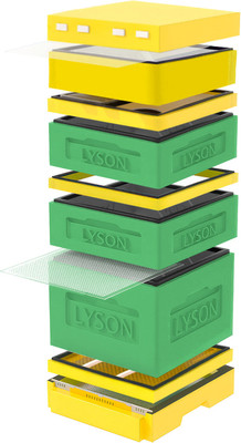 Улей Lyson Дадан На 12 Рамок / K125GY (зеленый/желтый) - 