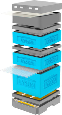 Улей Lyson Дадан На 12 Рамок / K125BG (синий/серый) - 