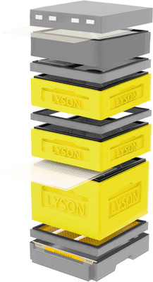 Улей Lyson Дадан На 12 Рамок / K125YG (желтый/серый) - 