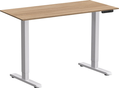 Стол с подъемным механизмом WellDesk WDE Prime 130x67.5х1.8 (белый/дуб бардолино натуральный) - 