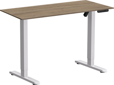 Стол с подъемным механизмом WellDesk WDE Basic 130x67.5х1.8 (белый/дуб денвер трюфель) - 
