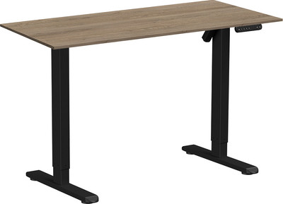 Стол с подъемным механизмом WellDesk WDE Basic 130x67.5х1.8 (черный/дуб денвер трюфель) - 