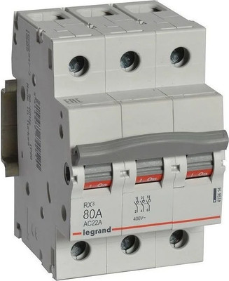 Выключатель-разъединитель Legrand RX3 3П 80A / 419329 -