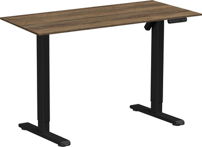 Стол с подъемным механизмом WellDesk WDE Basic 130x67.5х1.8 (черный/дуб санта-фе винтаж) - 