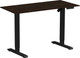 Стол с подъемным механизмом WellDesk WDE Basic 130x67.5х1.8 (черный/дуб термо черно-коричневый) -