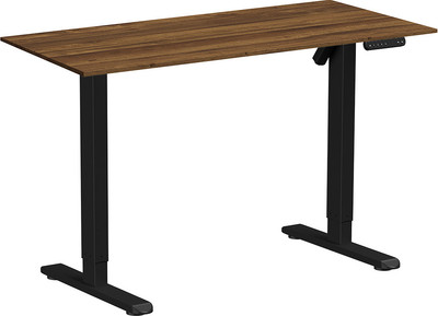 Стол с подъемным механизмом WellDesk WDE Basic 130x67.5х1.8 (черный/дуб хантон темный) - 