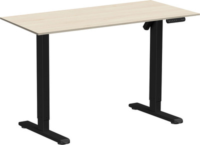 Стол с подъемным механизмом WellDesk WDE Basic 130x67.5х1.8 (черный/сосна аланд полярная) - 