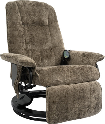 Массажное кресло Calviano 20 с пуфом (коричневый плюш) - 