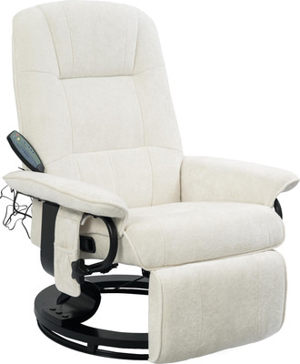 Массажное кресло Calviano 21 с пуфом (бежевый плюш) - 