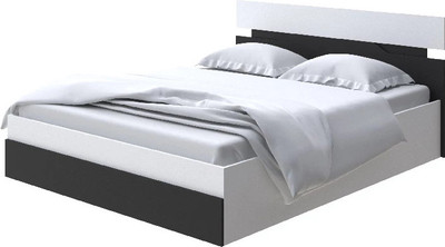 Двуспальная кровать Proson Milton с ПМ 160x190 (белый/черный) - 