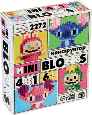 Микроконструктор Unicon Mini Blocks. Веселые друзья / 10901289 -