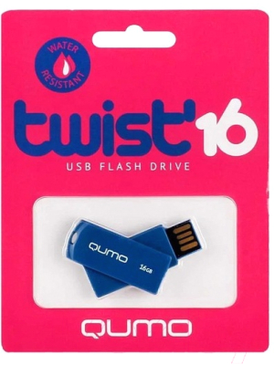 Usb flash накопитель Qumo Twist 16Gb (Cobalt)