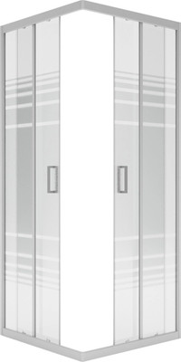 Душевой уголок МетаКам City Trend Grey 90x90 / KKS_016837 (серый/текстурированное стекло) -