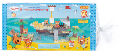Конструктор Полесье Макси Три кота. В поисках сокровищ / 94760 (112эл) - 