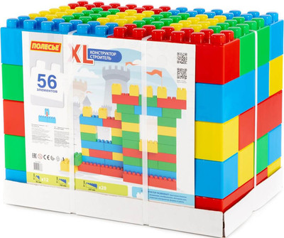 Конструктор Полесье Строитель XL / 93688 (56эл) - 