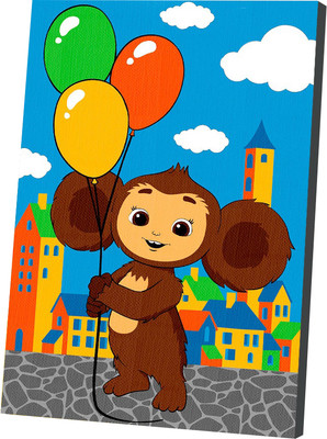 

Картина по номерам, Чебурашка с шарами / 10918764