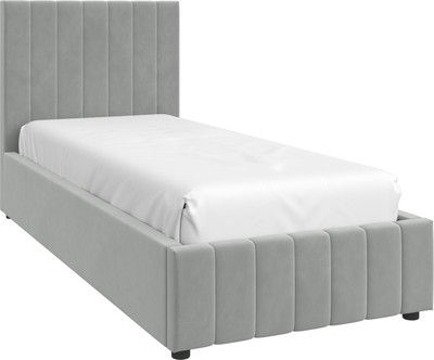 Односпальная кровать Bravo Мебель Нельсон Вертикаль 90х200 без ПМ стандарт 2 вариант (холодный серый) - 