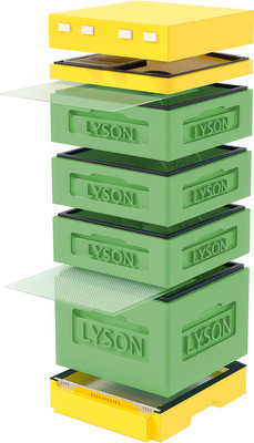Улей Lyson Дадан На 12 Рамок / K126GY (зеленый/желтый) -