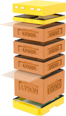 Улей Lyson Дадан На 12 Рамок / K126ORY (оранжевый/желтый) -