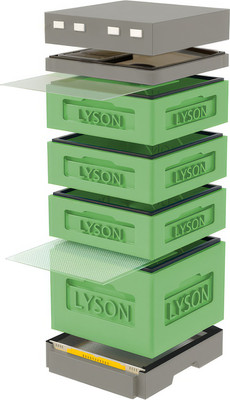 Улей Lyson Дадан На 12 Рамок / K126GG (зеленый/серый) -