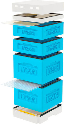 Улей Lyson Дадан На 12 Рамок / K127BW (синий/неокрашенный) -