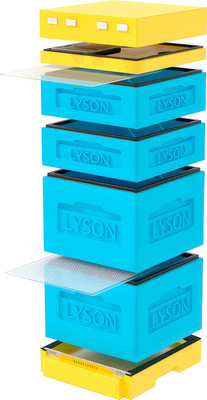 Улей Lyson Дадан На 12 Рамок / K127BY (синий/желтый) - 