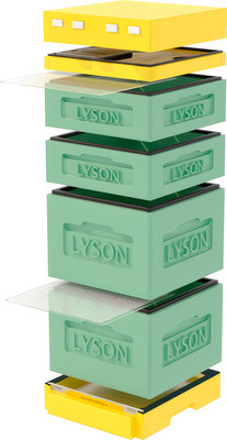 Улей Lyson Дадан На 12 Рамок / K127GY (зеленый/желтый) - 