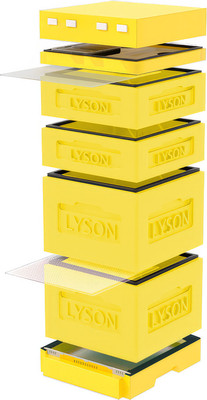 Улей Lyson Дадан На 12 Рамок / K127YY (желтый/желтый) - 