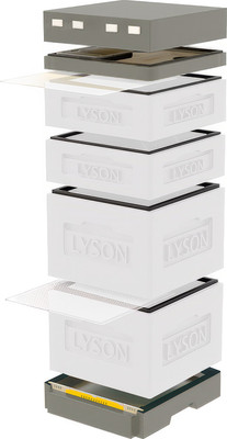 Улей Lyson Дадан На 12 Рамок / K127WG (неокрашенный/серый) -