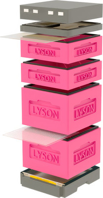 Улей Lyson Дадан На 12 Рамок / K127PG (розовый/серый) - 
