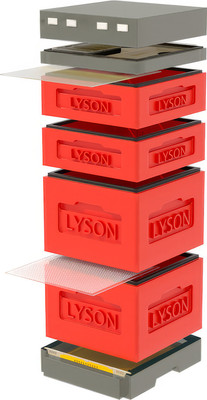 Улей Lyson Дадан На 12 Рамок / K127RDG (красный/серый) - 
