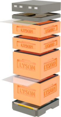 Улей Lyson Дадан На 12 Рамок / K127ORG (оранжевый/серый) - 